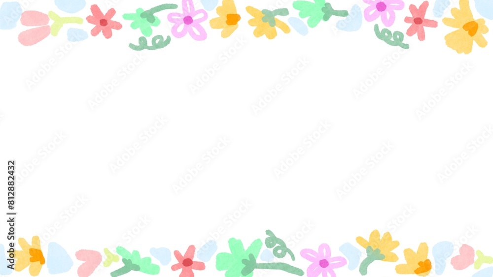 cute tiny colorful flowers with green leaf in white frame background. paper , note , planner , diary and presentation illustration background decoration. cute tiny colorful flowers with green leaf in white frame background. paper , note , planner , diary and presentation illustration background decoration.