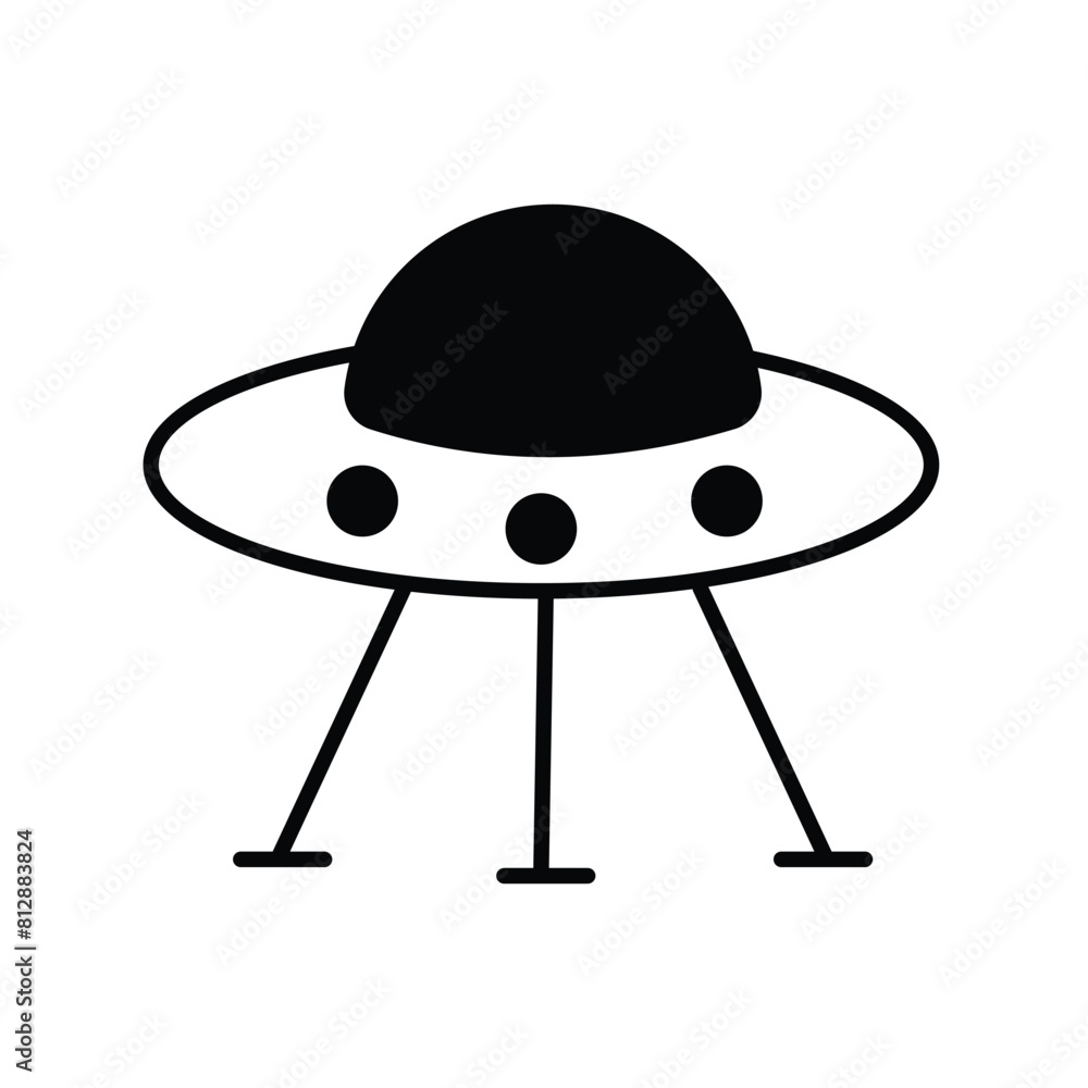 Ufo with white background vector stock illustration Ufo with white background vector stock illustration