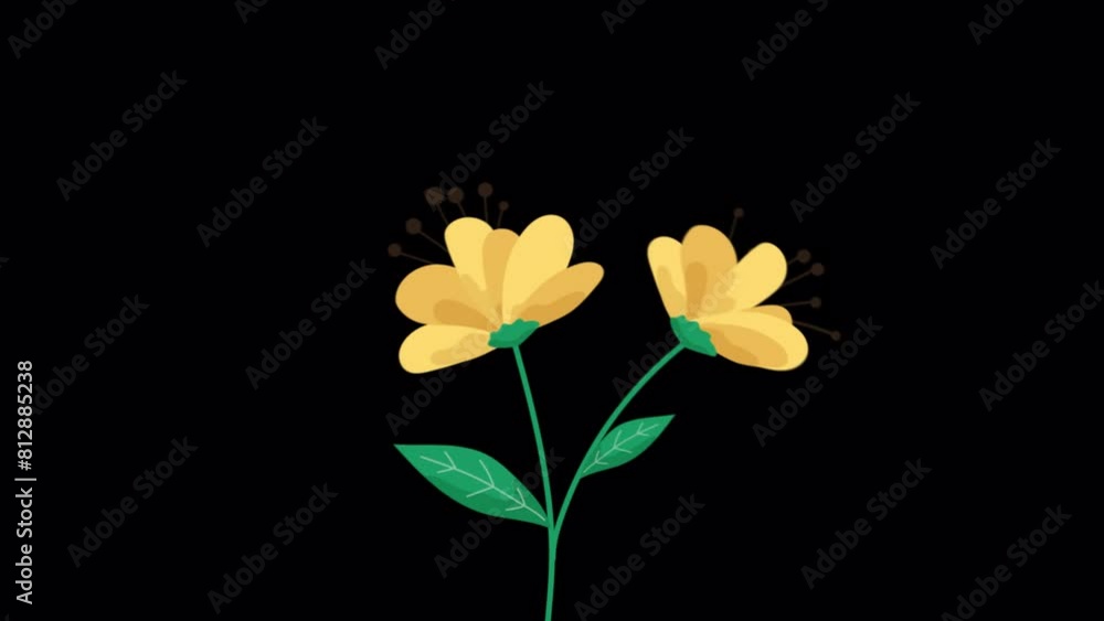 This animated video showcases the picturesque movement of vibrant flowers against a transparent alpha channel background. Each frame is filled with an atmosphere of tranquility and natural beauty, cre This animated video showcases the picturesque movement of vibrant flowers against a transparent alpha channel background. Each frame is filled with an atmosphere of tranquility and natural beauty, cre