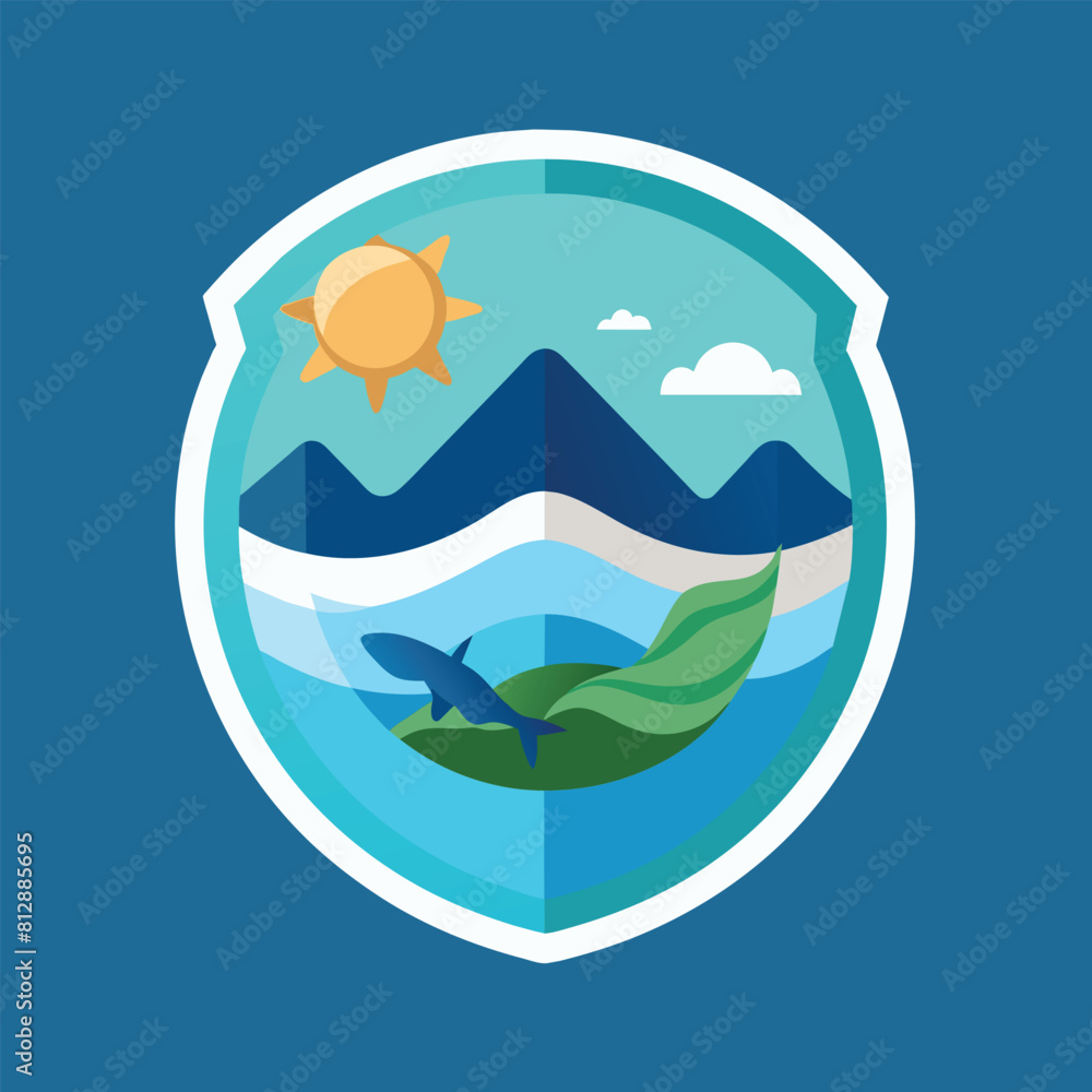 A bird soaring above the vast blue ocean, Design a logo that conveys the importance of protecting our oceans in a minimalist aesthetic A bird soaring above the vast blue ocean, Design a logo that conveys the importance of protecting our oceans in a minimalist aesthetic