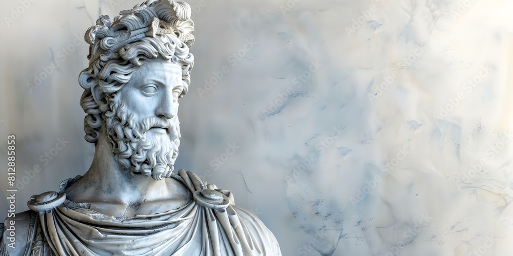 Marble statue of Zeus king of gods in Greek mythology known as Jupiter in Roman. Concept Mythology, Greek Gods, Statue, Zeus, Jupiter Marble statue of Zeus king of gods in Greek mythology known as Jupiter in Roman. Concept Mythology, Greek Gods, Statue, Zeus, Jupiter