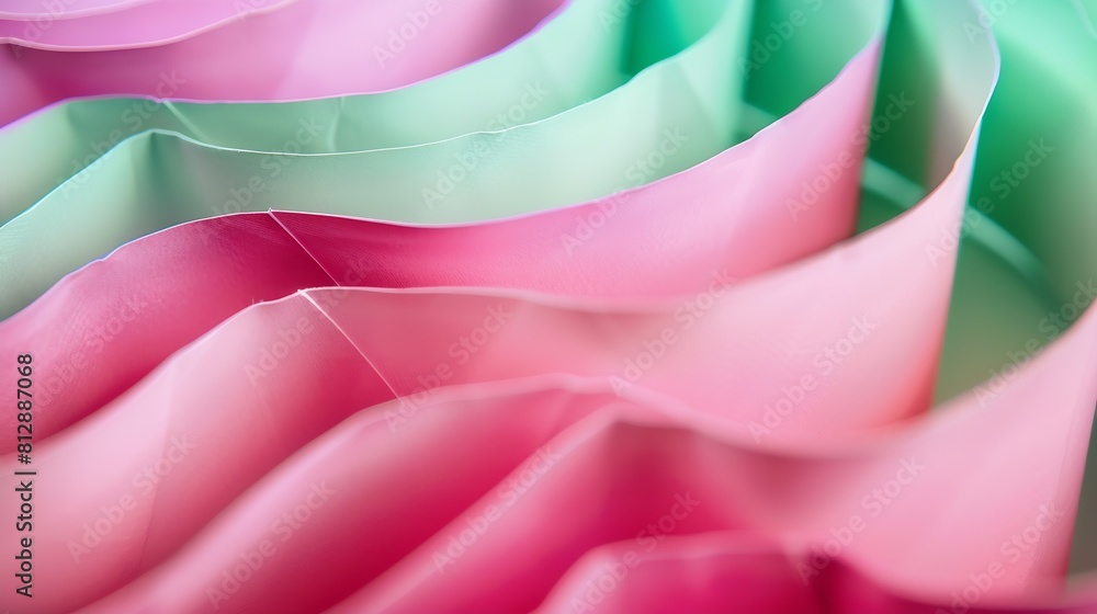 Layout of colorful carton sheets in pink and green shades : Generative AI Layout of colorful carton sheets in pink and green shades : Generative AI