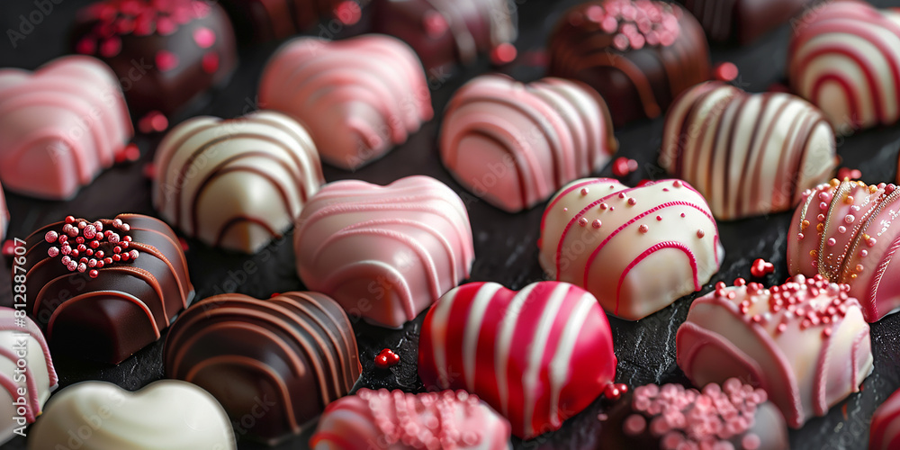 Confectionery in the Shape of Love Hearts. Delicious Valentine Confectionery in the Shape of Love Hearts. Delicious Valentine