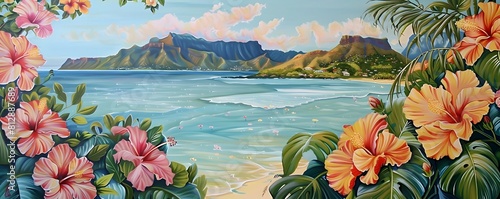 Vibrant Hibiscus Blossoms A...