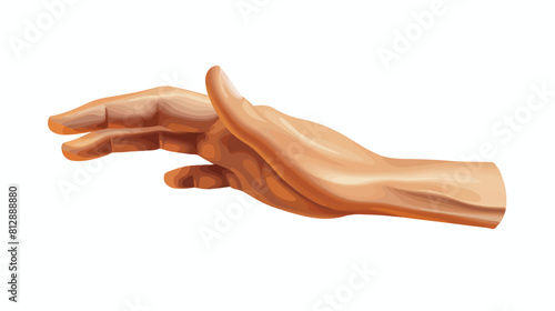 Funny long twisted hand points 3D vector illustrati photo