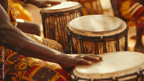 Rhythm of Africa. The beat of the drums echoes through the night, calling you to join in the dance. photo