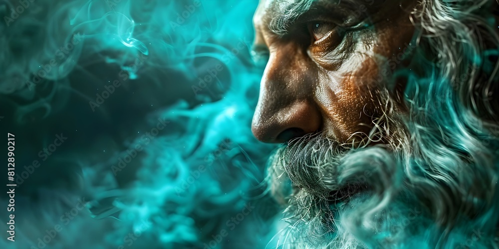 Zeus: King of the Gods in Ancient Greek Mythology, God of the Sky and Thunder. Concept Mythology, Ancient Greece, King of the Gods, Sky and Thunder, Zeus Zeus: King of the Gods in Ancient Greek Mythology, God of the Sky and Thunder. Concept Mythology, Ancient Greece, King of the Gods, Sky and Thunder, Zeus