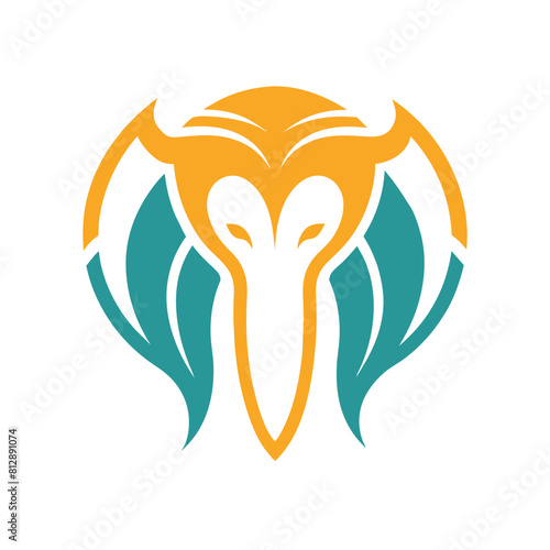 Elephants head enclosed within a circular shape, showcasing strength and majesty, Generate a simple and modern logo inspired by the beauty of elephants photo