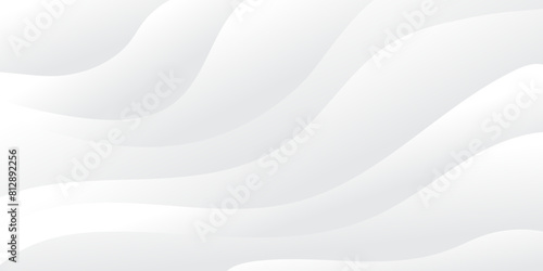 Abstract white and light gray wave modern soft luxury texture banner with smooth and clean vector subtle background illustration.	