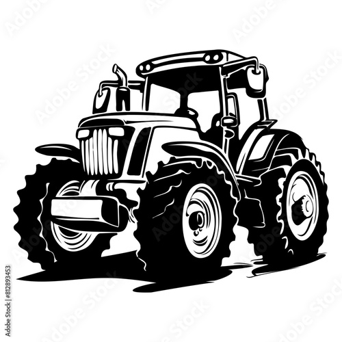 farm tractor svg vector illustration