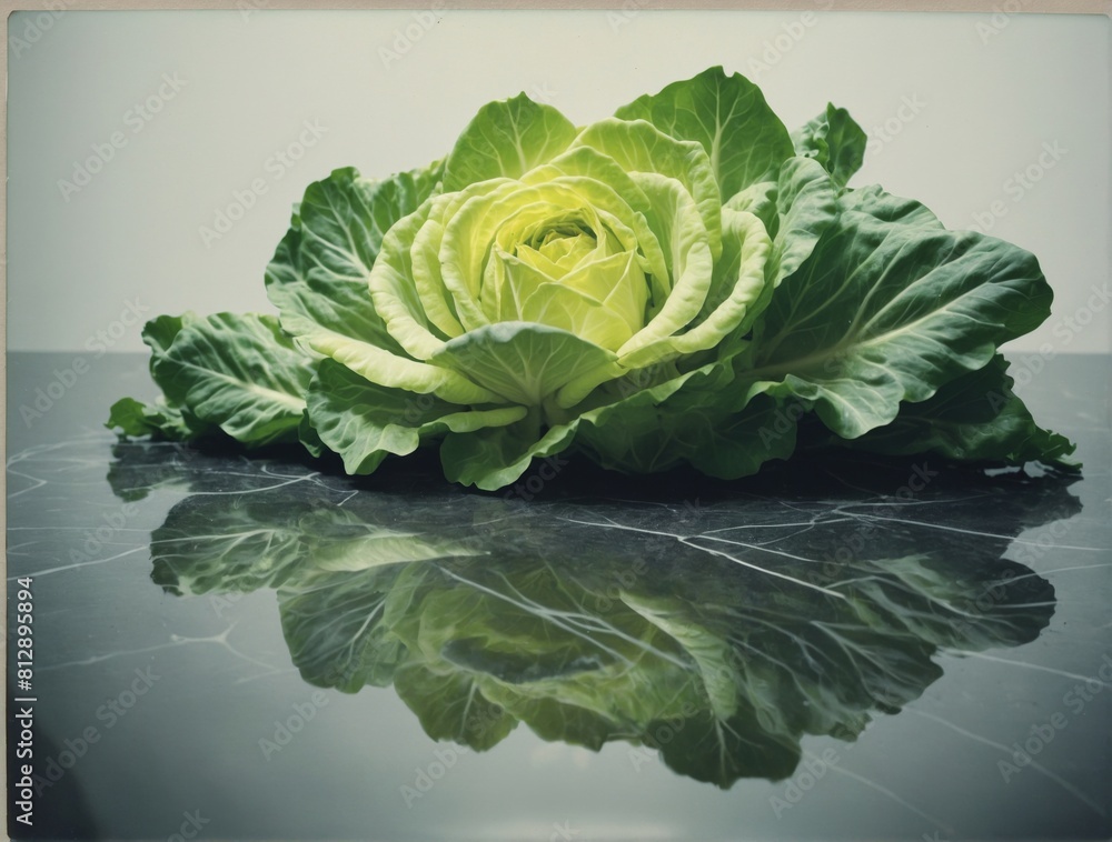 Fototapeta premium lettuce_bushes_in_organic_farm
