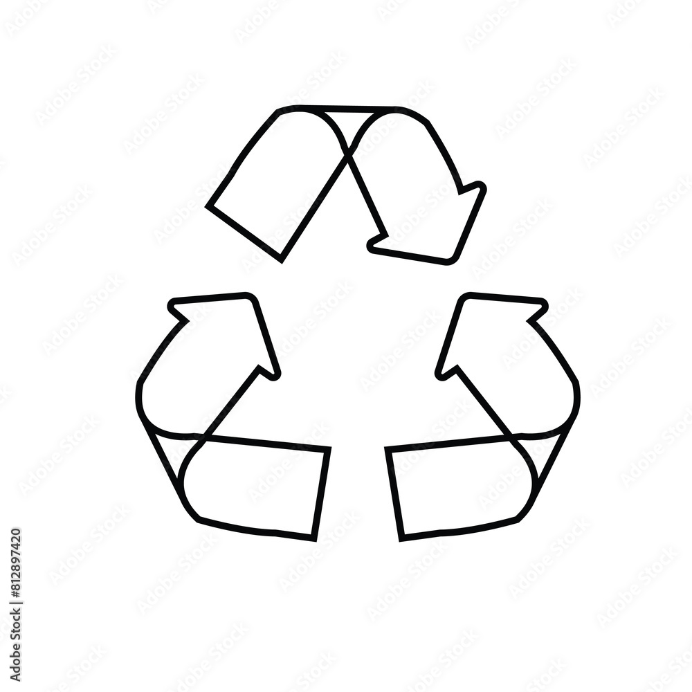 Obraz premium Recycle vector icon
