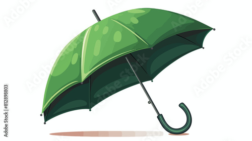 Green shut waterproof umbrella cartoon icon or symb photo
