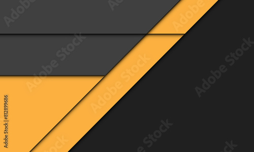 Abstract yellow grey and black geometric shadow design modern futuristic background vector