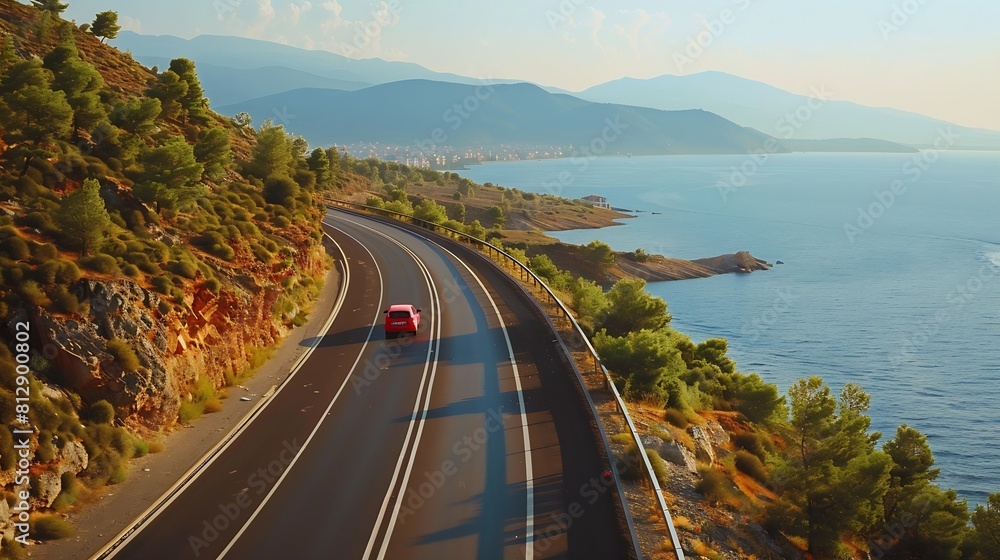 car driving on the road of europe road landscape in summer its nice to drive on the beach side highway Highway view on the coast on the way to summer vacation Turkey trip on beautiful : Generative AI car driving on the road of europe road landscape in summer its nice to drive on the beach side highway Highway view on the coast on the way to summer vacation Turkey trip on beautiful : Generative AI