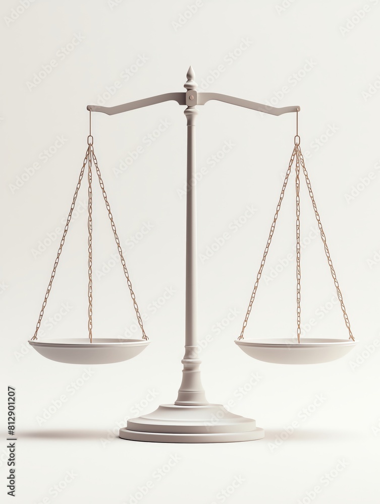 a white balance scale on a white background. The scales are perfectly balanced. a white balance scale on a white background. The scales are perfectly balanced.