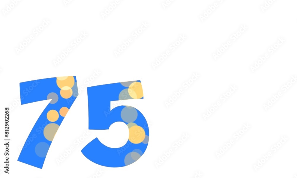 Blue Number Simple with dots illustration Isolated On White Background. Blue Number Simple with dots illustration Isolated On White Background.