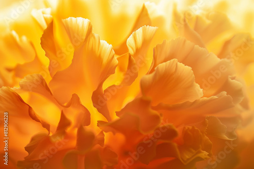 Radiant Orange Petals Close Up View of Lush Floral Blossoms