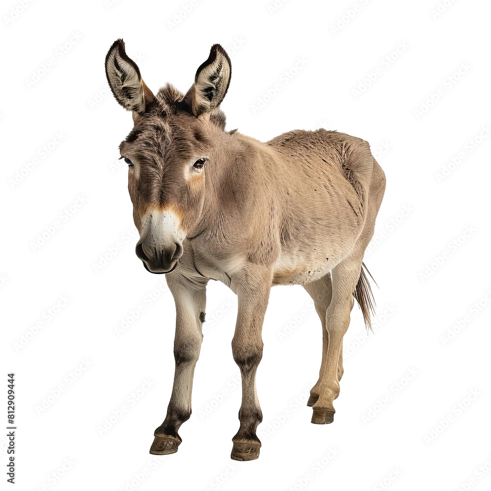 Fototapeta premium Donkey isolated on transparent background