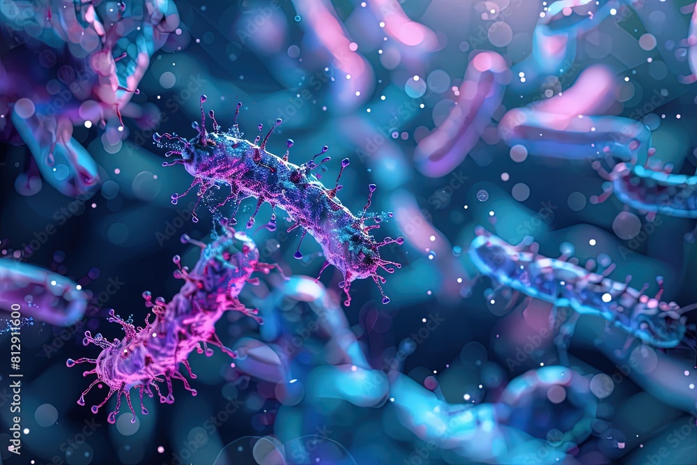 Nano Technology Macro Close-Up Nanobot Attacking Bacteria Virus Cells,Scientific Nanobot Battle Against Pathogens Nano Technology Macro Close-Up Nanobot Attacking Bacteria Virus Cells,Scientific Nanobot Battle Against Pathogens