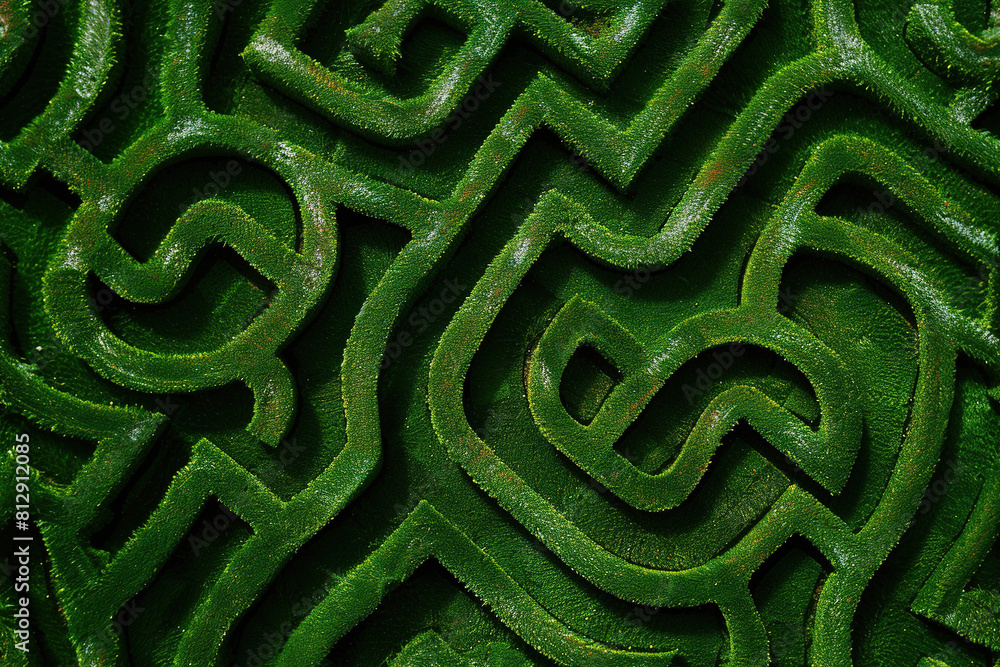 green Maze Design Background | Intriguing Puzzle Concept | Labyrinth ...