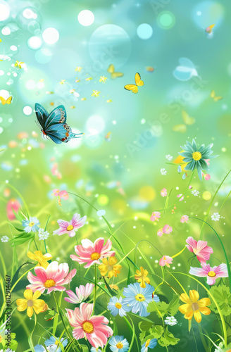 illustration of spring background Vector illustration © Sattawat