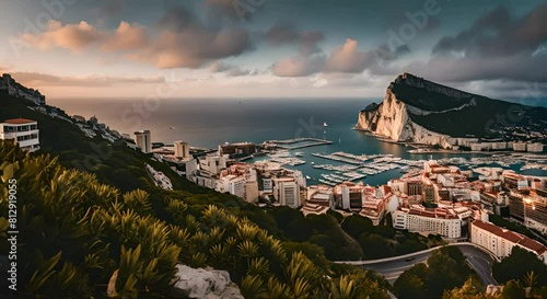 Aerial view of Gibraltar.