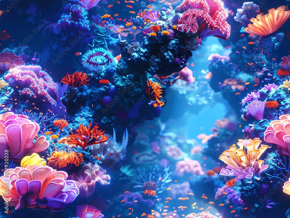 Immerse viewers in an otherworldly underwater scene