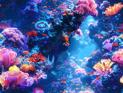 Immerse viewers in an otherworldly underwater scene © panyawatt