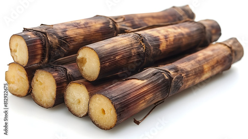 sugar cane cut on white background