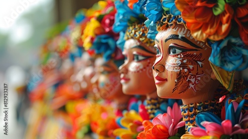 The Bali Arts Festival in Indonesia a showcase of the islands artistic talents with traditional dance music and handicrafts held in the cultural capit