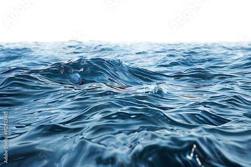 Water surface on isolated transparent background