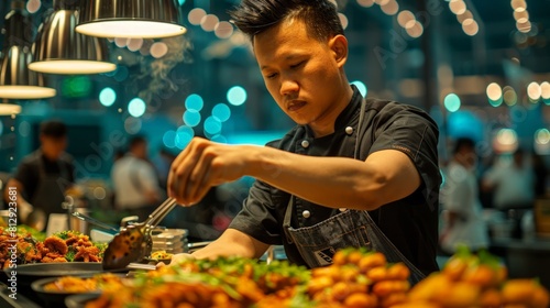 The Singapore Food Festival a culinary celebration showcasing the rich diversity of Singapores cuisine with street food stalls cooking demonstrations photo