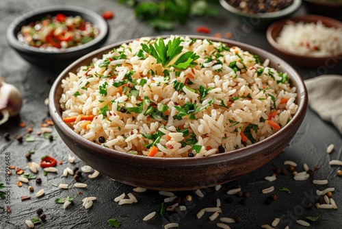 Egg fried rice professional advertising food photography