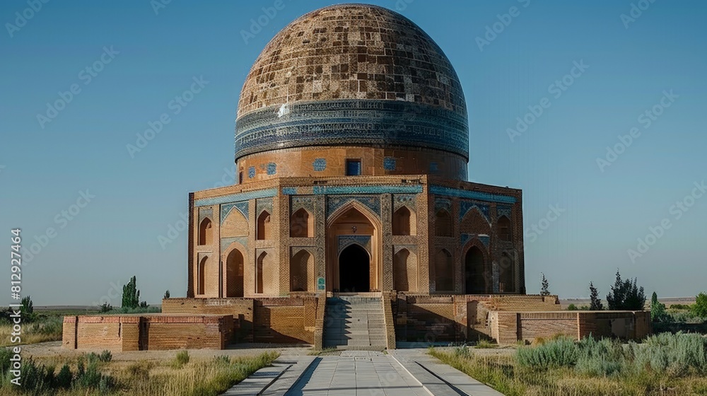 The Ulugh Beg Observatory in Samarkand Uzbekistan a testament to the astronomical advancement of the Timurid era featuring the remains of a massive se