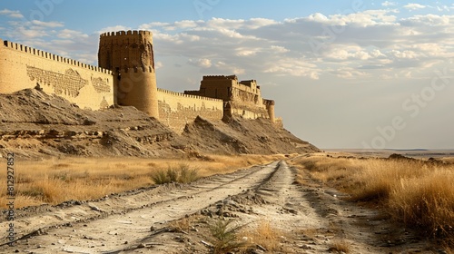 The Khwarezm Fortresses in Uzbekistan remnants of ancient fortifications scattered across the desert once part of a thriving oasis civilization offeri photo