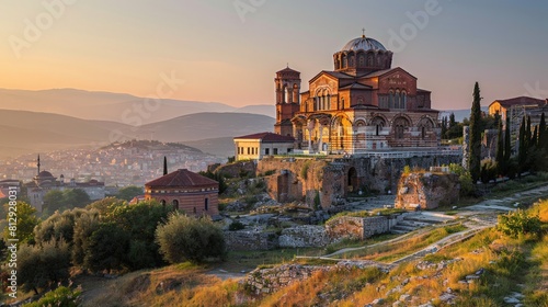 The Red Basilica in Bergama Turkey originally a massive temple complex from the Roman period later transformed into a Christian basilica showcasing th photo