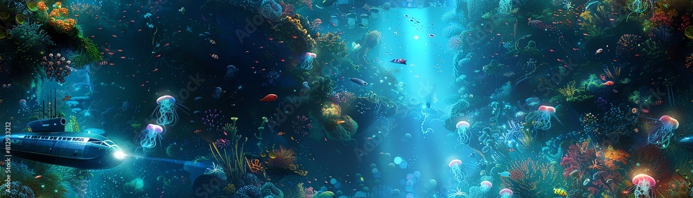 Capture the essence of surreal maritime explorations from a worms-eye view Capture the essence of surreal maritime explorations from a worms-eye view