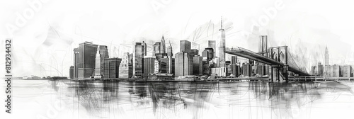 Sketch view of New York City.