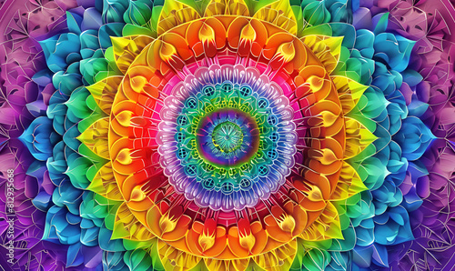 Colorful mandalas background 