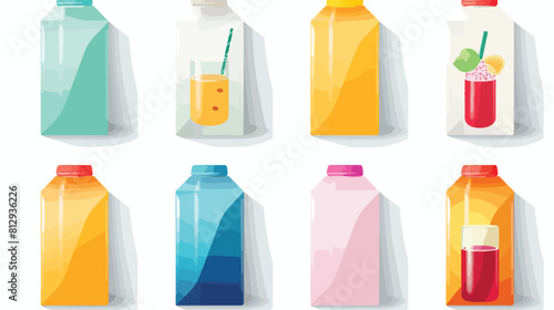 Juice or milk blank cardboard packaging mockup 3d r