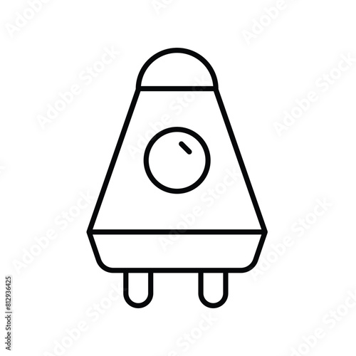 space capsule  with white background vector stock illustration