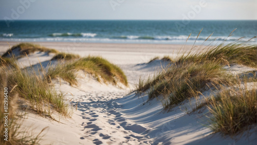 Sylt Island Oasis  Pristine Beach with White Sands and Rolling Waves of the North Sea.