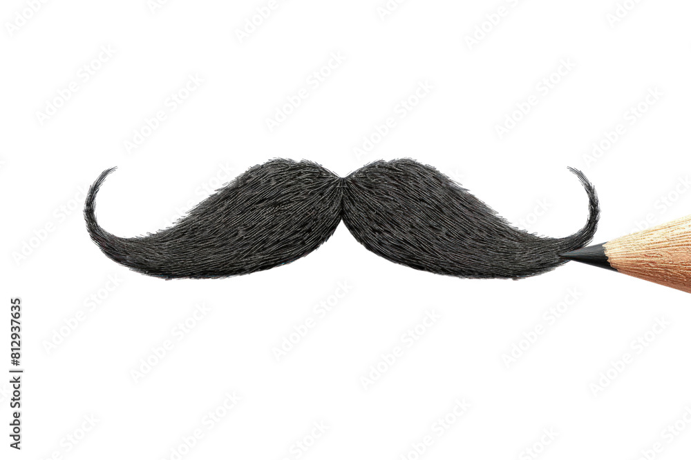 A mustache is drawn with a pencil on a white background, father's day , clipart, isolate on white background. A mustache is drawn with a pencil on a white background, father's day , clipart, isolate on white background.