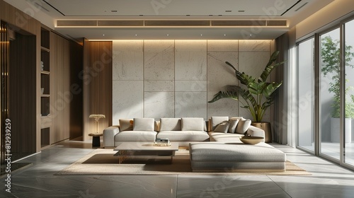 Interior background 3d render, Living room interior