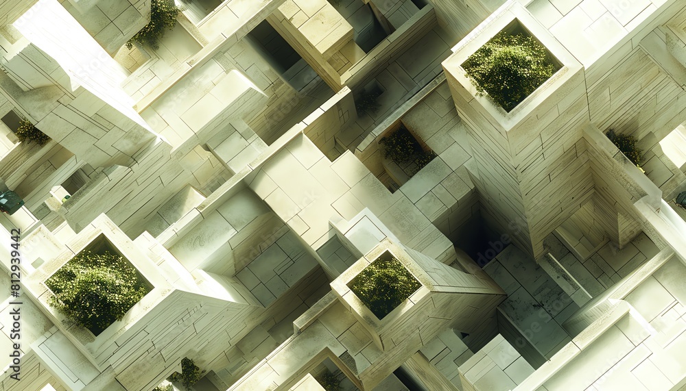 Fototapeta premium Elevate the urban exploration narrative with a high-angle perspective