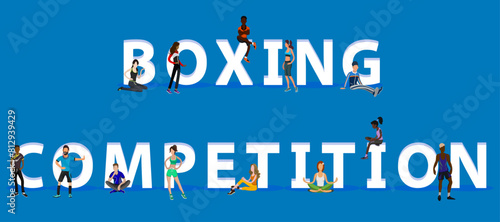 People on "Boxing Competition" for Web, Mobile App