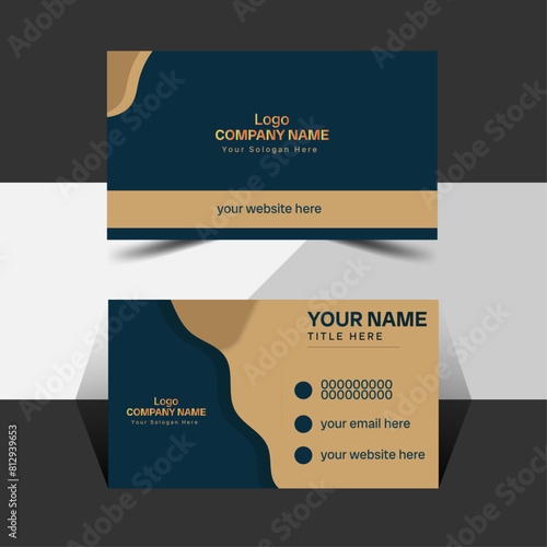 Modern Business Card, REALISTIC BUSINESS CARD MINIMAL BUSINESS CARD Black and gold creative business card template. Modern Business Card - Creative and Clean Business Card Template. 