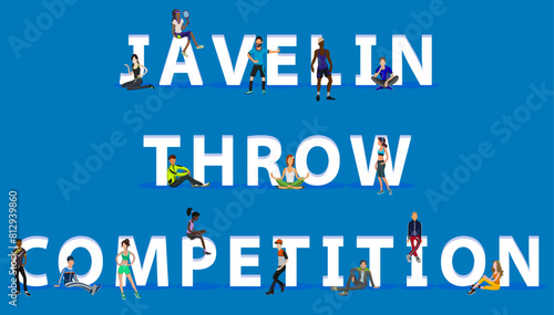 People on "Javelin Throw Competition" for Web, Mobile App