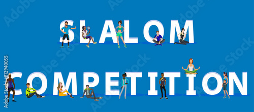 People on "Slalom Competition" for Web, Mobile App